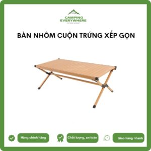 bàn nhôm cuộn trứng xếp gọn