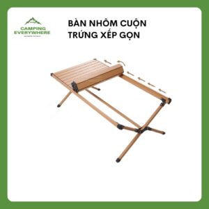 bàn nhôm cuộn trứng xếp gọn