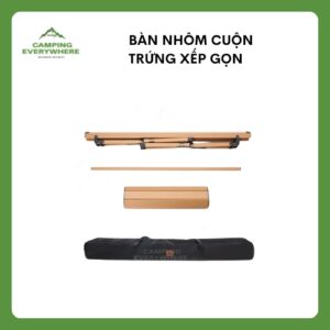 bàn nhôm cuộn trứng xếp gọn