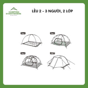 Lều 2 - 3 người, 2 lớp (2)