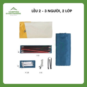 Lều 2 - 3 người, 2 lớp (3)