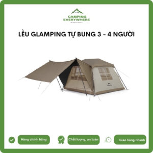 Lều Glamping tự bung 3 - 4 người