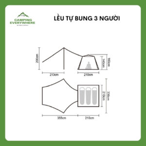 Lều tự bung 3 người (4)