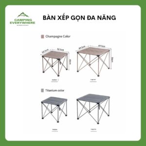 bàn nhôm xếp gọn dã ngoại