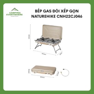 bếp ga đôi xếp gọn