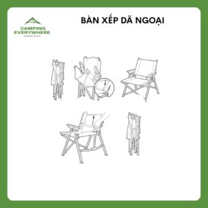 ghế cắm trại tưa tay