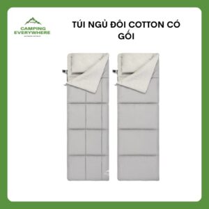 túi ngủ đôi catton có gối