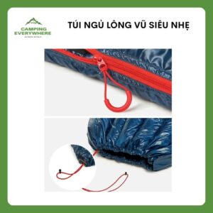 túi ngủ lông vũ siêu nhẹ